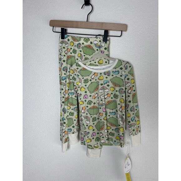 NWT Boys Girls Caden Lane Lucky Charms 2 piece Bamboo Pajamas Size 3T - Picture 1 of 5